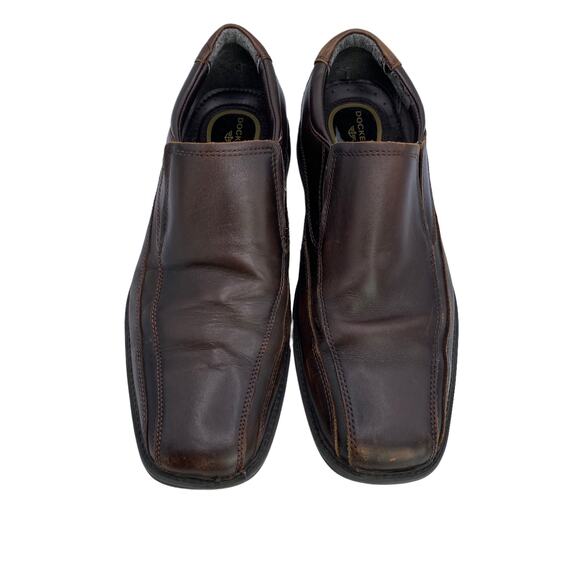 Dockers Men's Brown Leather Loafers, Size 10M, Slip-On Dress Casual Shoes - Picture 1 of 7